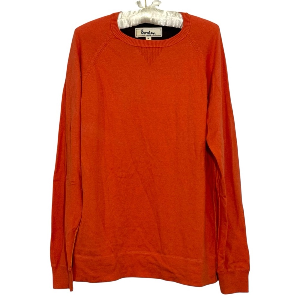 Boden Crewneck Sweater Classic Knit Size Medium Cozy Comfy Cotton Cashmere Blend
